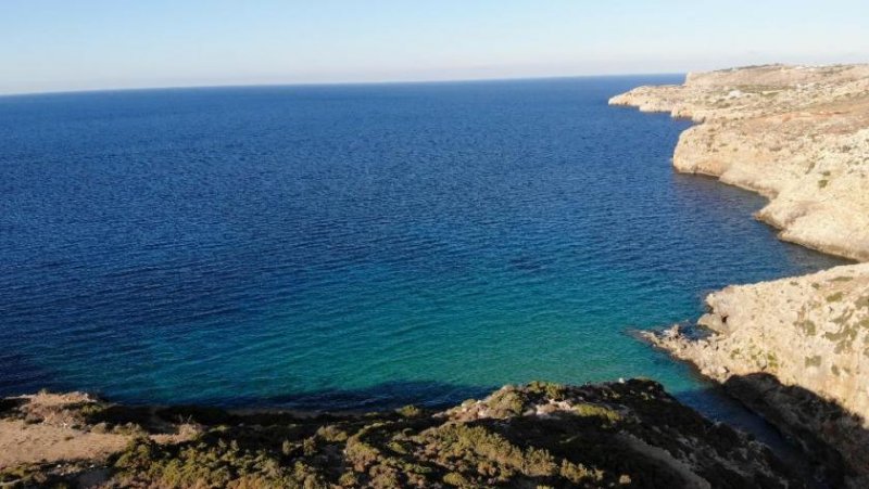 Plaka bei Chania Kreta, Plaka: Erstklassiges Strandgrundstück mit Panoramablick zu verkaufen Grundstück kaufen